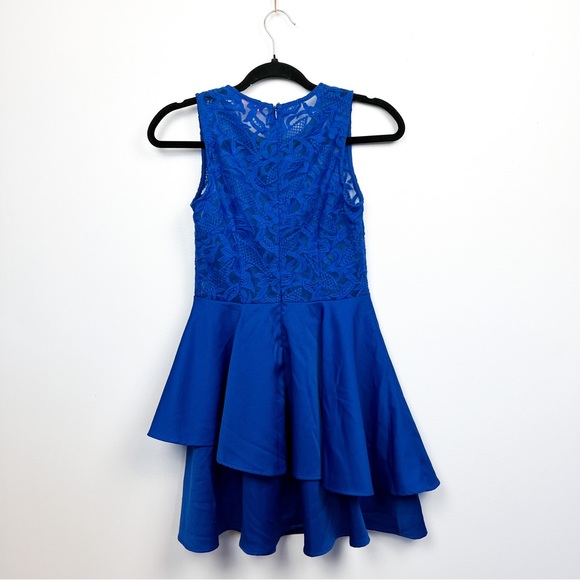 Banjul Royal Blue Lacey Party Dress - Picture 8 of 10